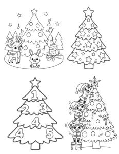 Christmas Tree Coloring Pages