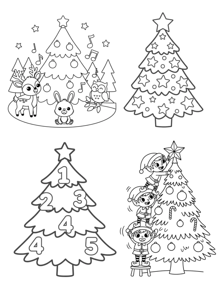 Christmas Tree Coloring Pages