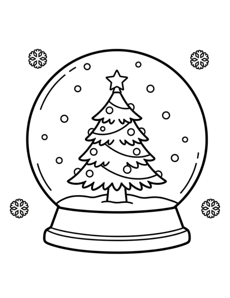 Christmas Tree Inside Snow Globe