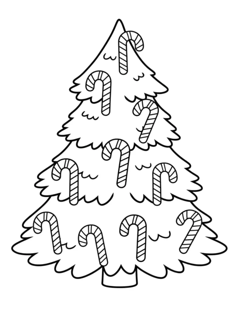 Christmas Tree with Candy Canes