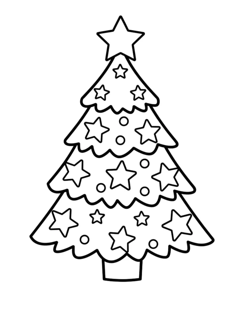 Christmas Tree with Stars Only