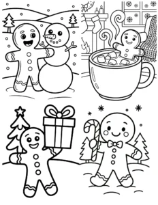 Gingerbread Man Coloring Pages