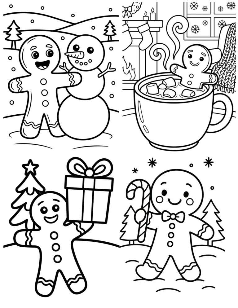 Gingerbread Man Coloring Pages