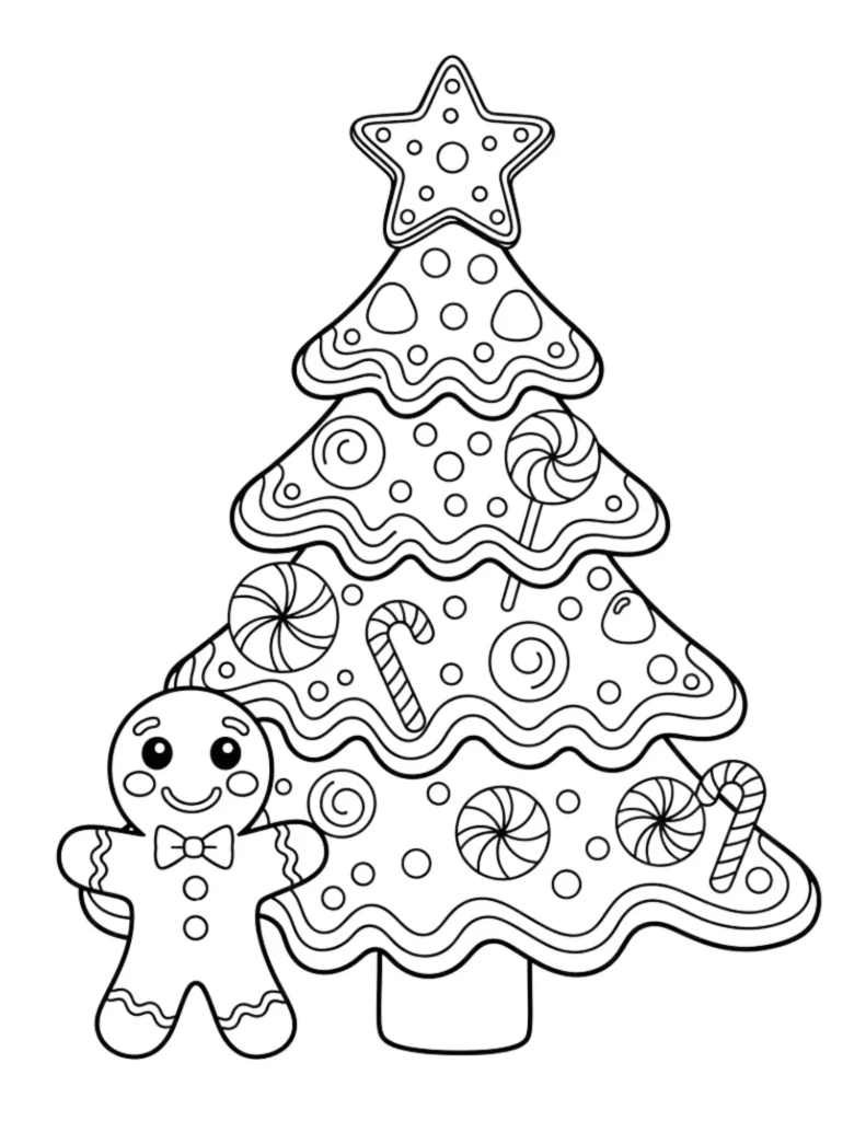 Gingerbread Man and Christmas Tree