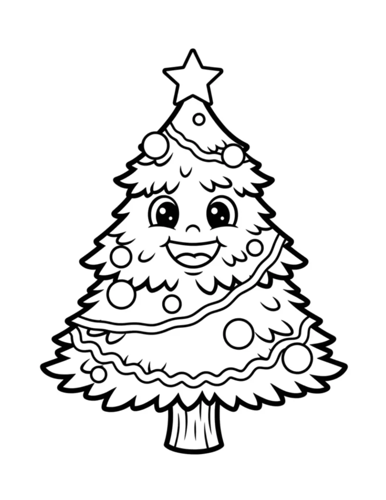 Smiling Christmas Tree Character