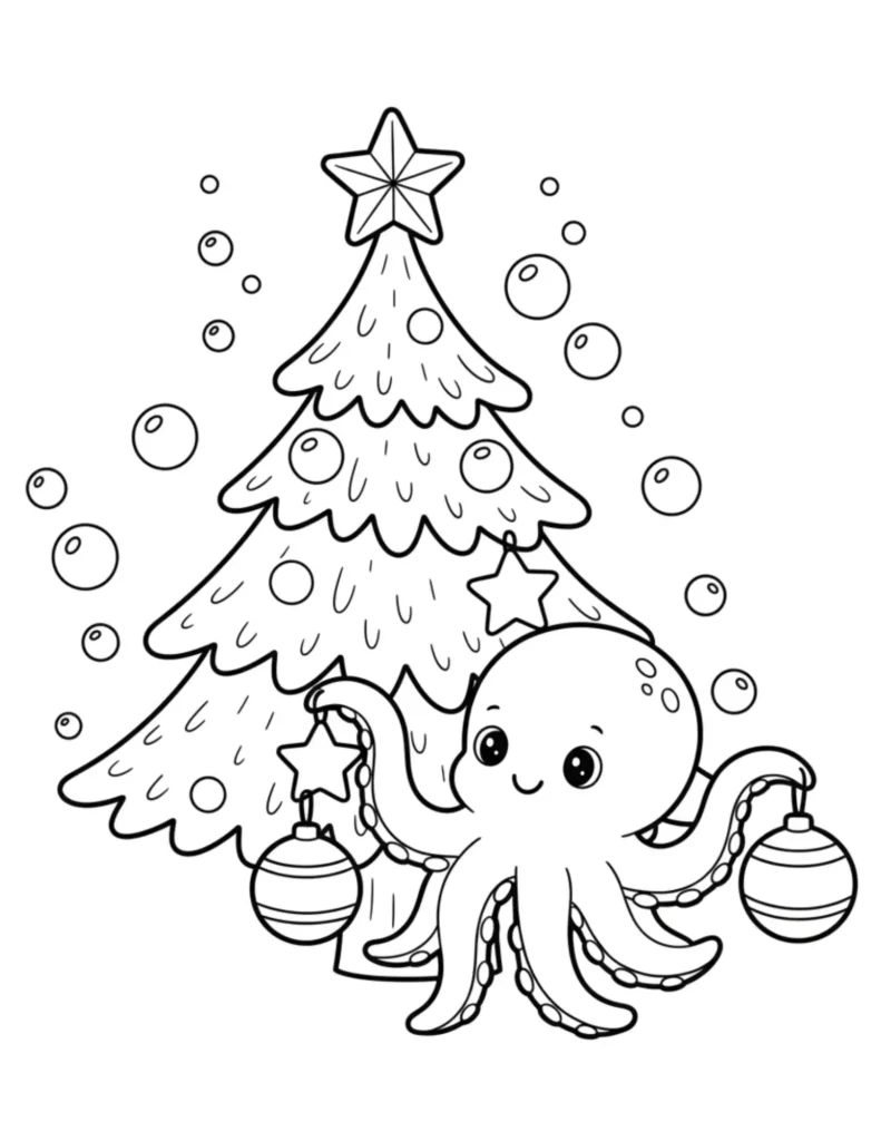 Underwater Octopus Christmas Tree