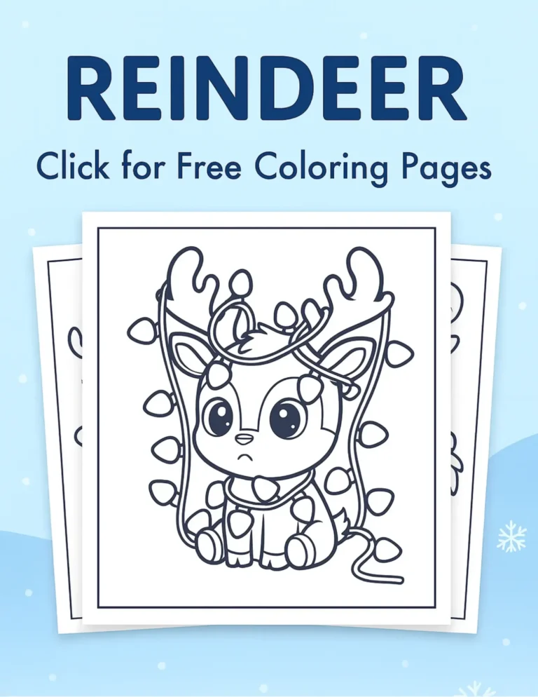 Christmas Reindeer Coloring Pages