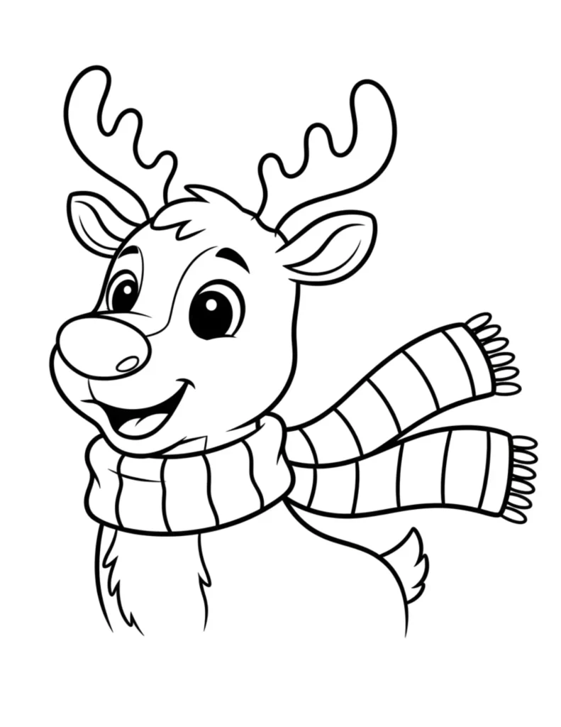 Christmas Reindeer With Scarf