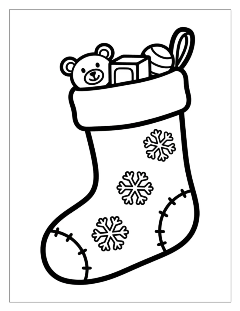 Christmas Stocking Ornament with Toys