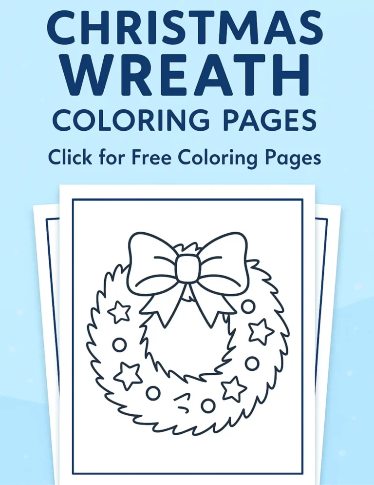 Christmas Wreath Coloring Pages