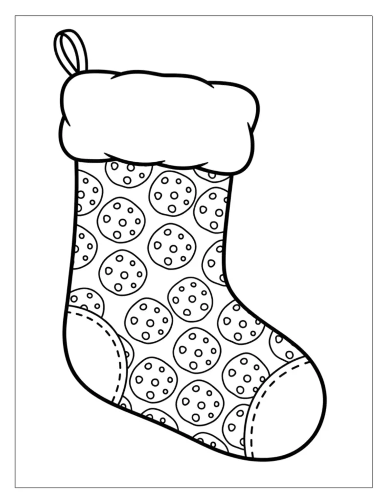 24 Christmas Stocking Coloring Pages (Free Printable PDF) 24 Cookie Pattern Stocking to Color