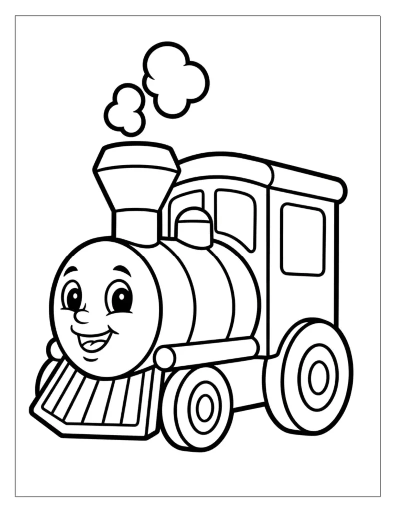 Cute Christmas Train Illustration