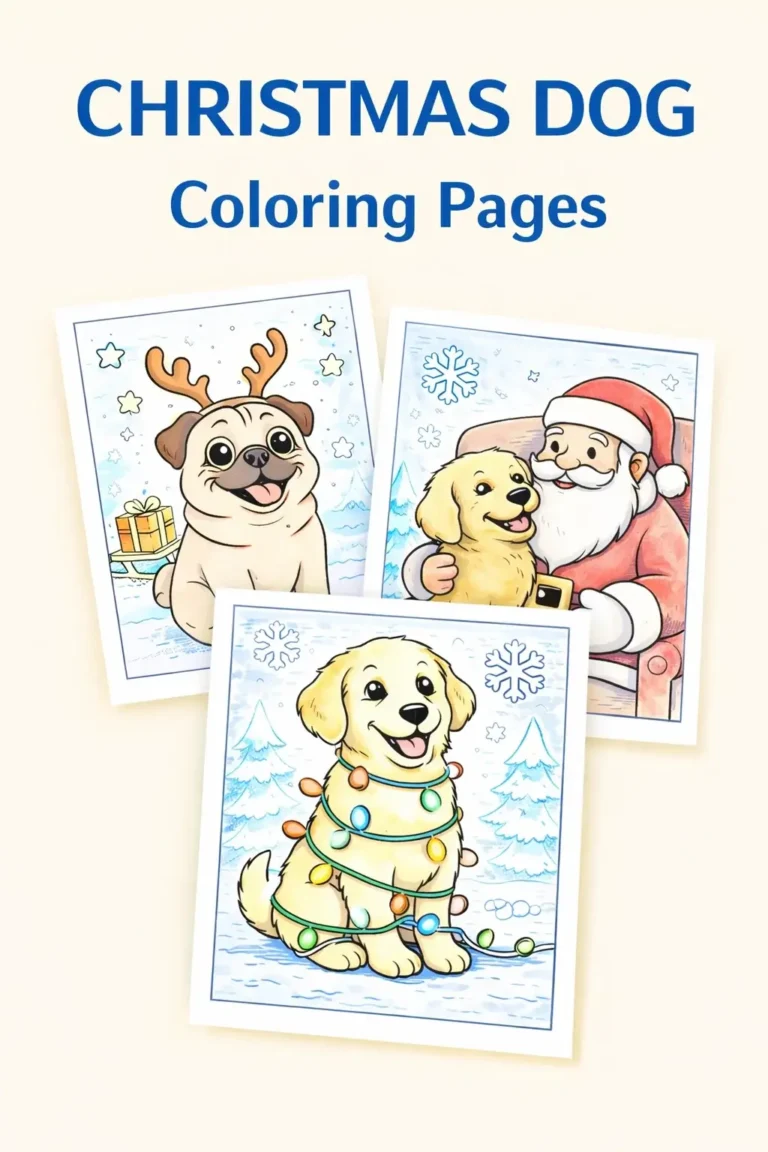Free Christmas Dog Coloring Pages