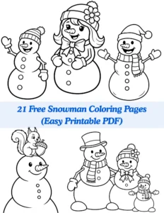 Free Snowman Coloring Pages