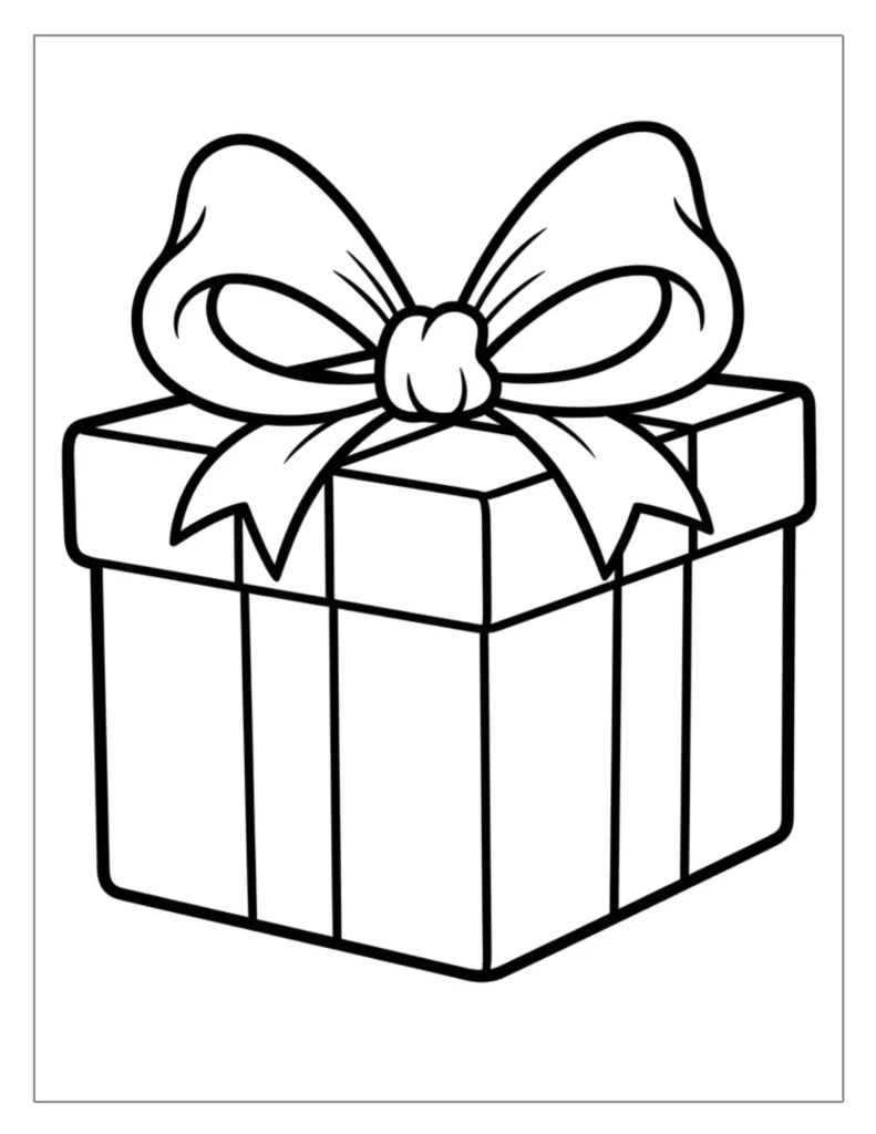 Gift Box Ornament with Large Bow