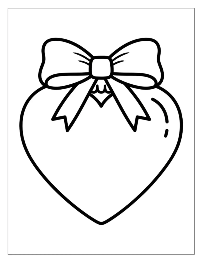 Heart Ornament with Bow