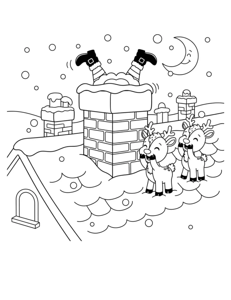 Santa Stuck in Chimney