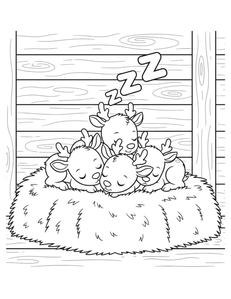 Sleeping Baby Reindeers