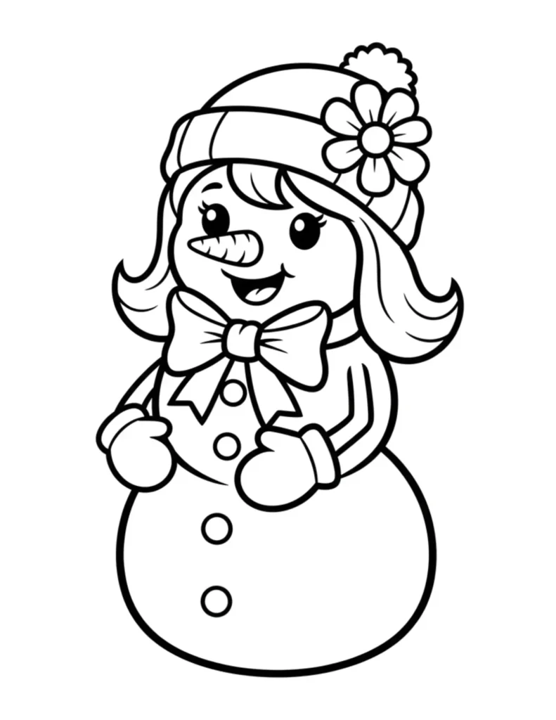 Snowgirl with Bow