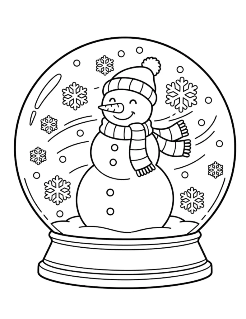 Snowman Inside a Snow Globe