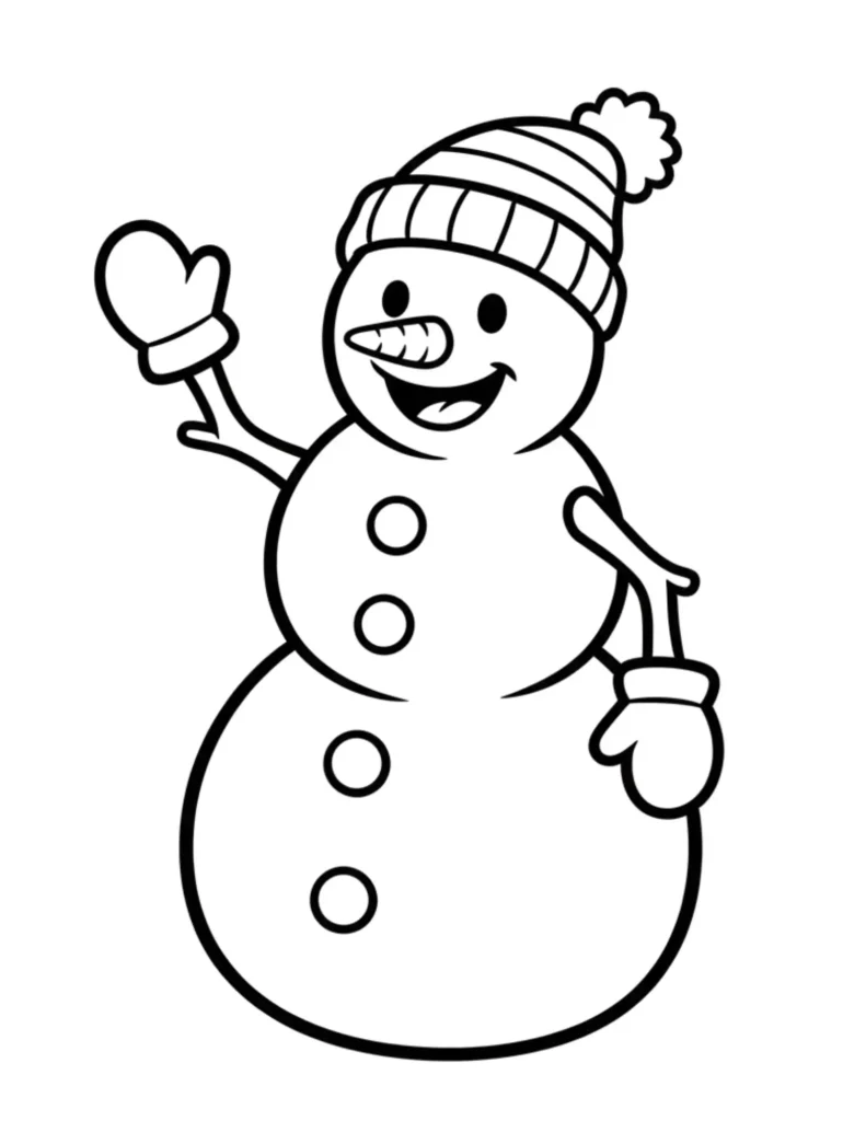 Snowman Waving Hello