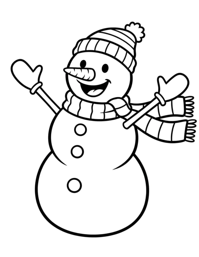 Snowman Wearing Scarf
