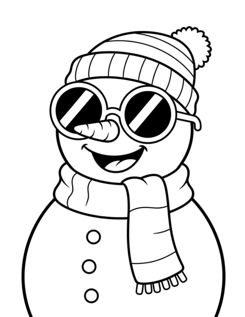 Snowman Wearing Sunglasses