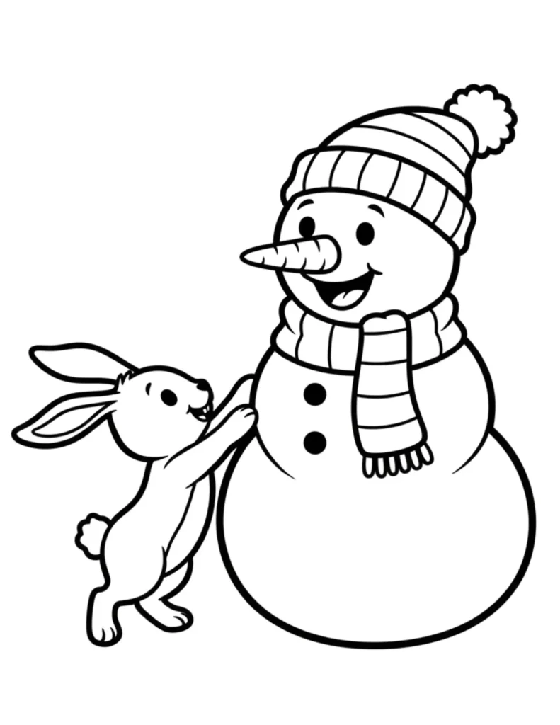 Snowman with Bunny
