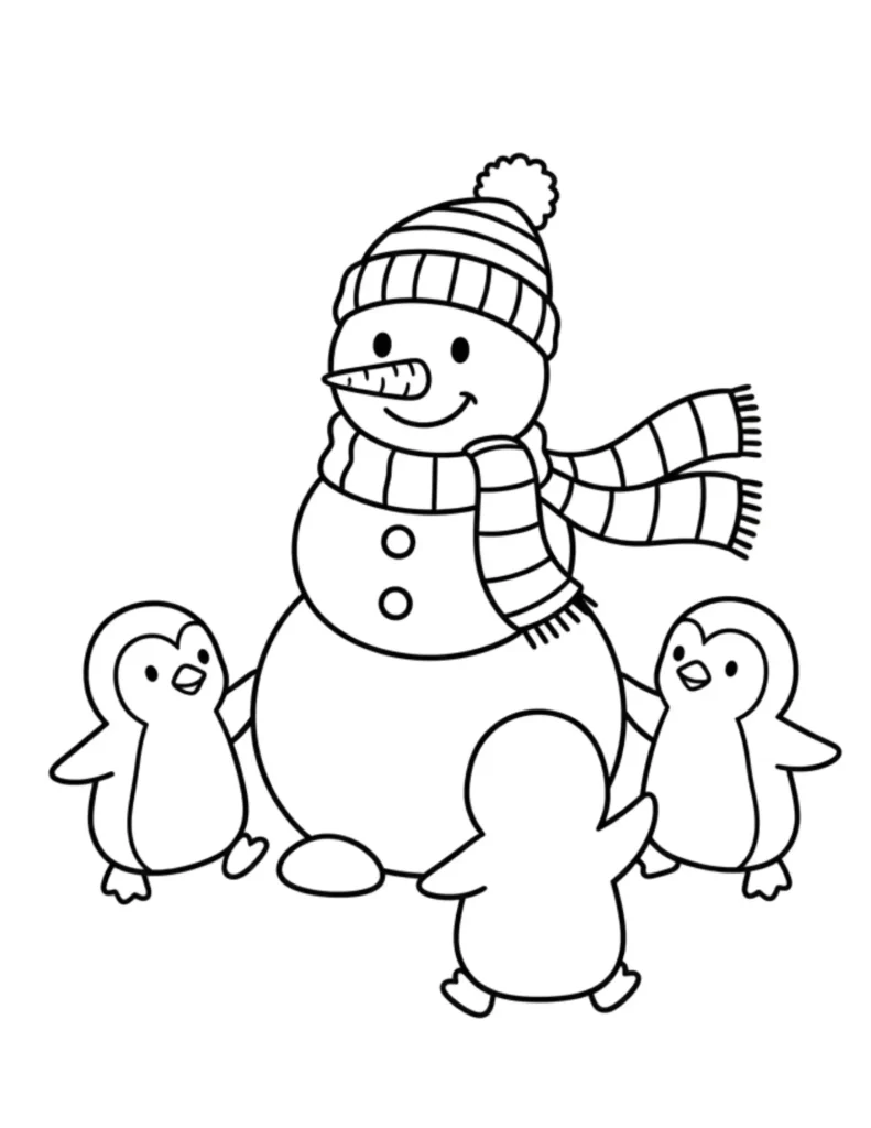 Snowman with Penguins