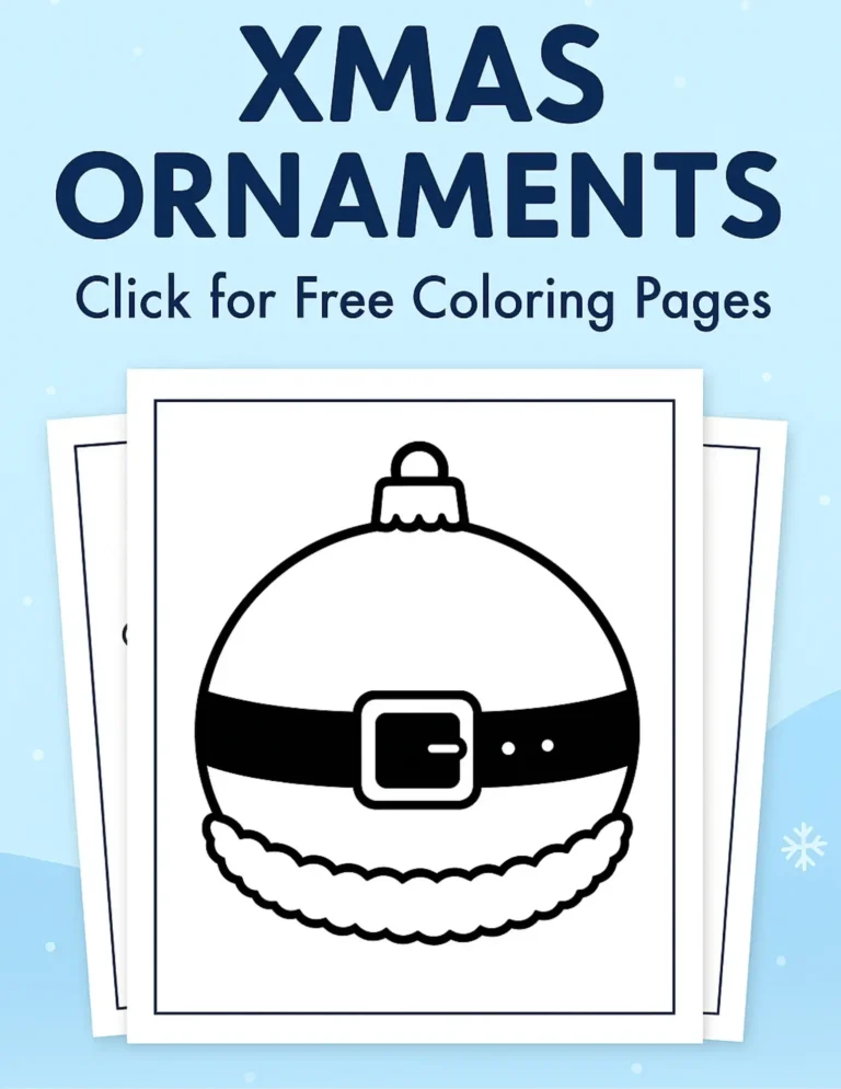 Xmas Ornaments Coloring Pages